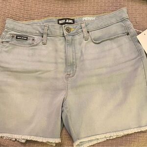 Jean shorts DKNY New with tags size 31 or 12 high rise stretch $59 new
